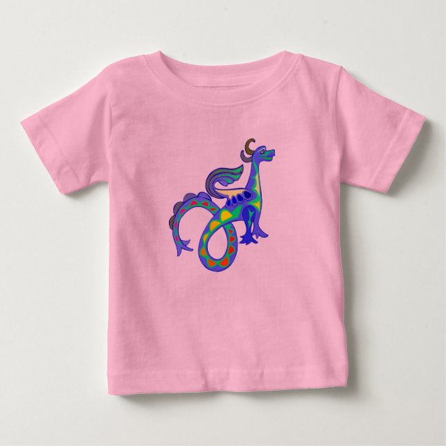 Camiseta De Bebé Dragón arcoiris (Anverso)