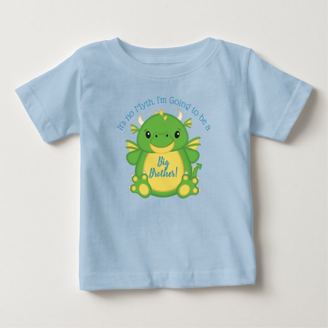 Camiseta De Bebé Dragon Baby Shower Blue (Anverso)