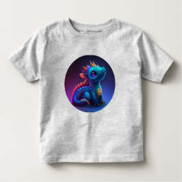 Camiseta De Bebé Dragón bebé barato en azul arcoiris