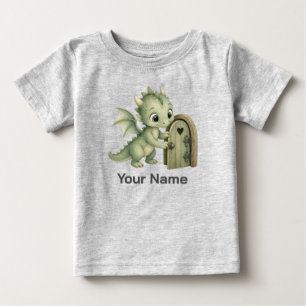Camiseta De Bebé Dragón Bebé Caprichoso Personalizado Abriendo la P