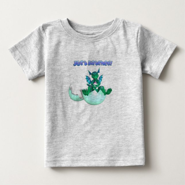 Camiseta De Bebé Dragón Bebé Orgánico Acaba De Sombrarse (Anverso)