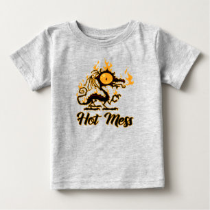 Camiseta De Bebé Dragón crispado de Hot Mess