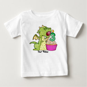 Camiseta De Bebé Dragon Cupakes 3er cumpleaños