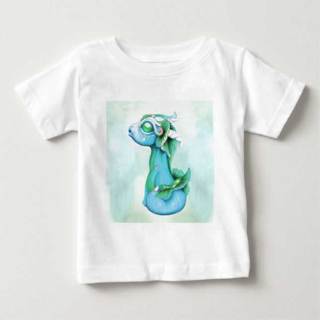 Camiseta De Bebé Dragón de agua deshilvanado (Anverso)