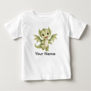 Camiseta De Bebé Dragón de bebé caprichoso personalizado para niños