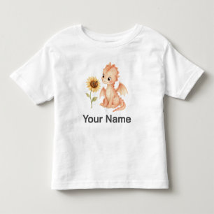 Camiseta De Bebé Dragón de bebé personalizado fantasía girasol niño