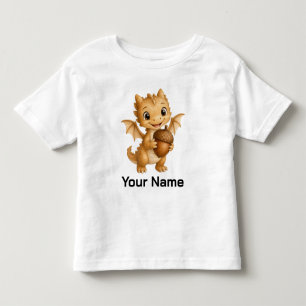 Camiseta De Bebé Dragón de Bosque Caprichoso Personalizado para Niñ
