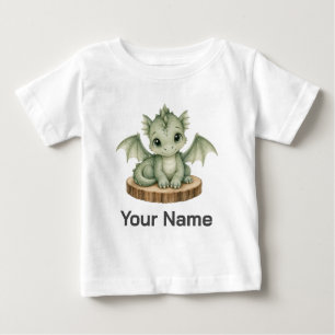 Camiseta De Bebé Dragón de bosque personalizado para bebé en rebana