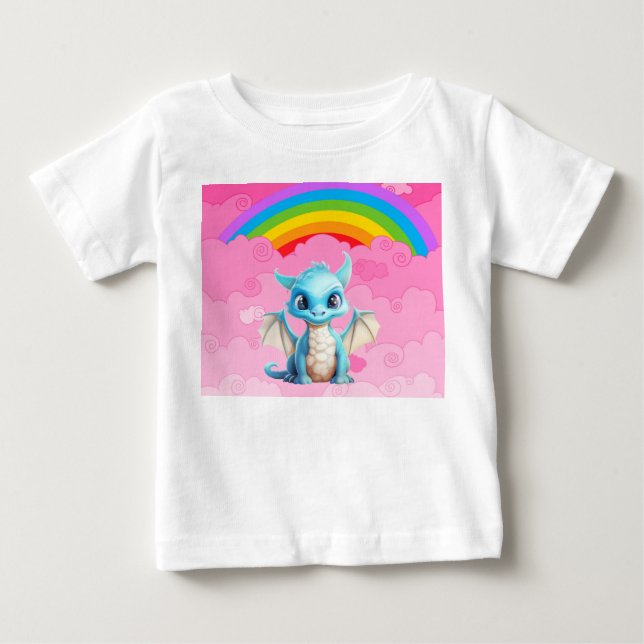 Camiseta De Bebé Dragón de Cute (Anverso)