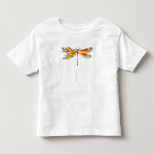 Camiseta De Bebé Dragón de flores amarillas