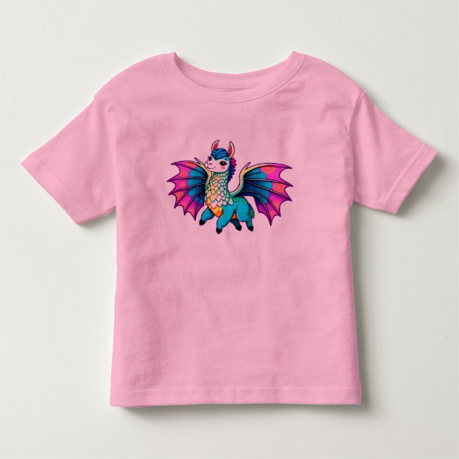 Camiseta De Bebé dragón de llama tierno (Anverso)