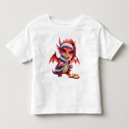Camiseta De Bebé Dragón de Navidad, demasiado lindo para arrestar,