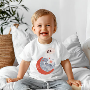 Camiseta De Bebé Dragón de niños divertidos durmiendo