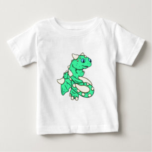 Camiseta De Bebé Dragón de verde menta de Carrie Michael