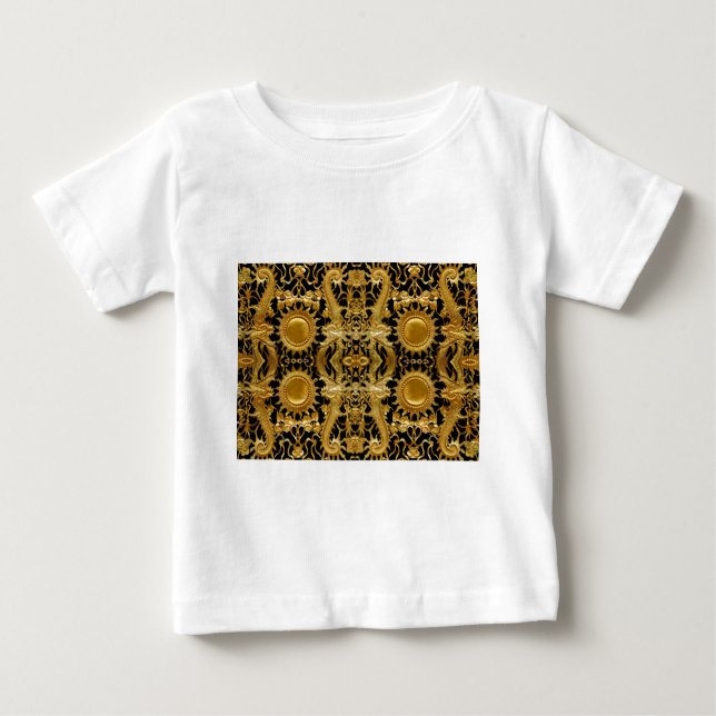 Camiseta De Bebé dragón dorado (Anverso)