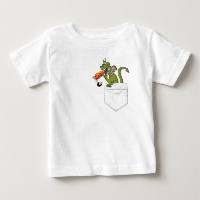 Camiseta De Bebé dragón en tu bolsillo (Anverso)