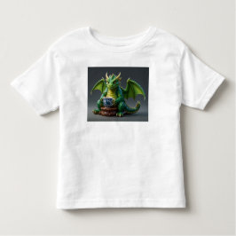 Camiseta De Bebé Dragón galés tonto bebiendo té
