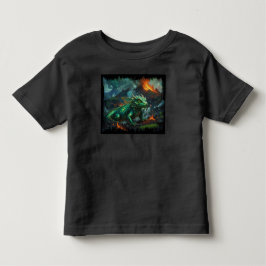 Camiseta De Bebé Dragón hawaiano calentándose sobre la lava