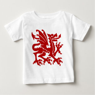 Camiseta De Bebé Dragón heráldico 01 - Rojo rubí