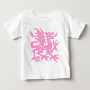 Camiseta De Bebé Dragón heráldico 01 - Rosa