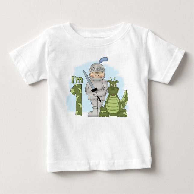 Camiseta De Bebé Dragon Knight 1er cumpleaños (Anverso)
