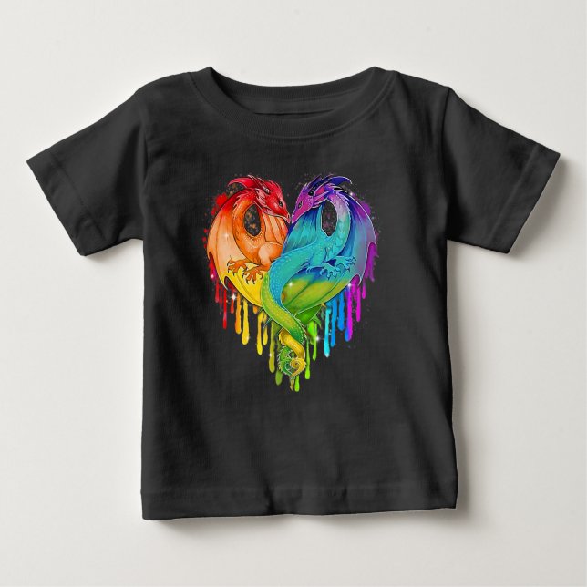 Camiseta De Bebé Dragón LGBT (Anverso)