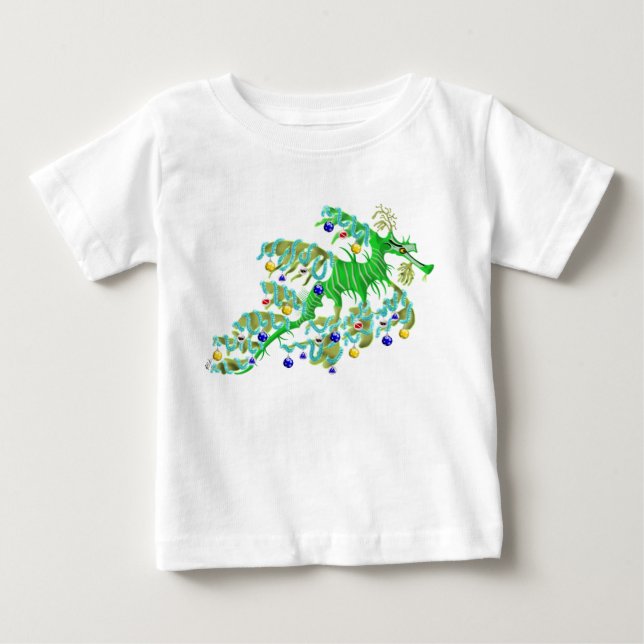 Camiseta De Bebé Dragón marino festivo (Anverso)