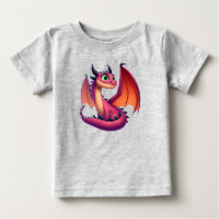 Dragón personalizado morado/rojo