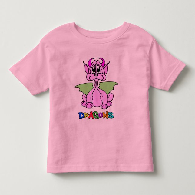 Camiseta De Bebé Dragón rosa (Anverso)