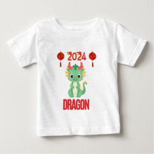 Camiseta De Bebé Dragón verde 2024