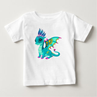 Camiseta De Bebé Dragón Verde azulado