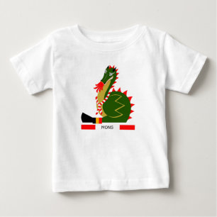 Camiseta De Bebé Dragón Verde de la ciudad de Mons, Bélgica