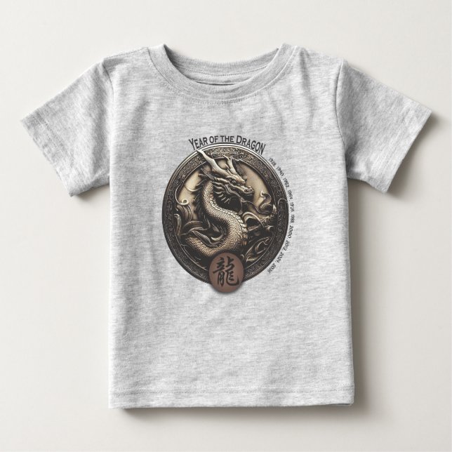 Camiseta De Bebé Dragón zodiaco chino (Anverso)
