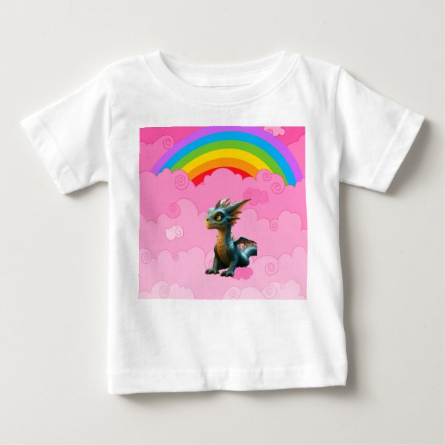 Camiseta De Bebé Dragones Lindos (Anverso)