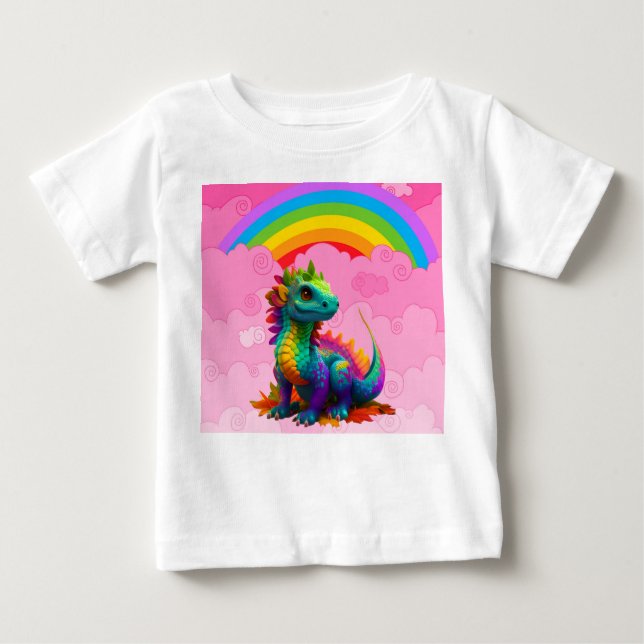 Camiseta De Bebé Dragones Lindos (Anverso)