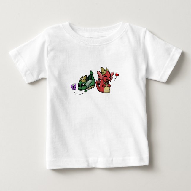 Camiseta De Bebé Dragones rechonchos (Anverso)