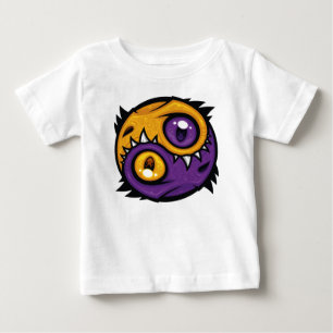 Camiseta De Bebé Dragones Yin Yang de Oro y Púrpura