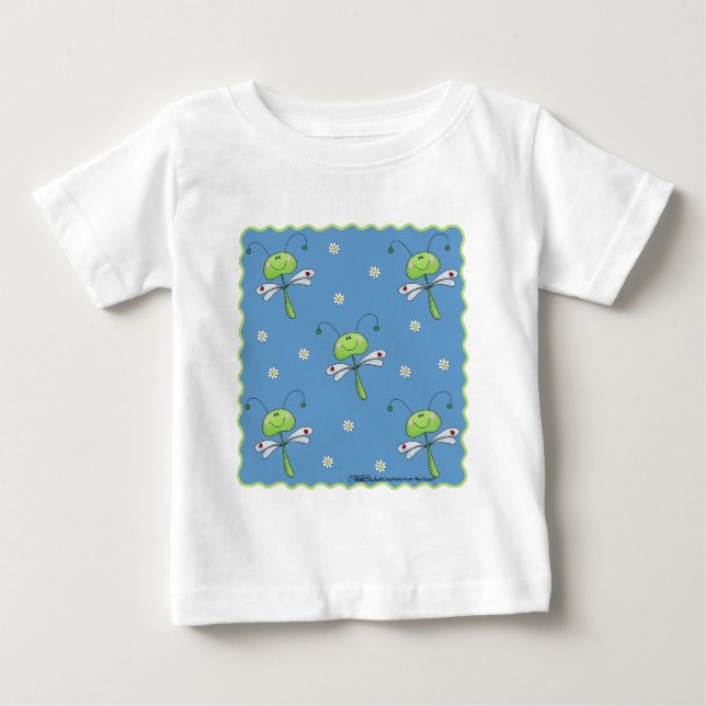 Camiseta De Bebé Dragonflies y Daisies (Anverso)