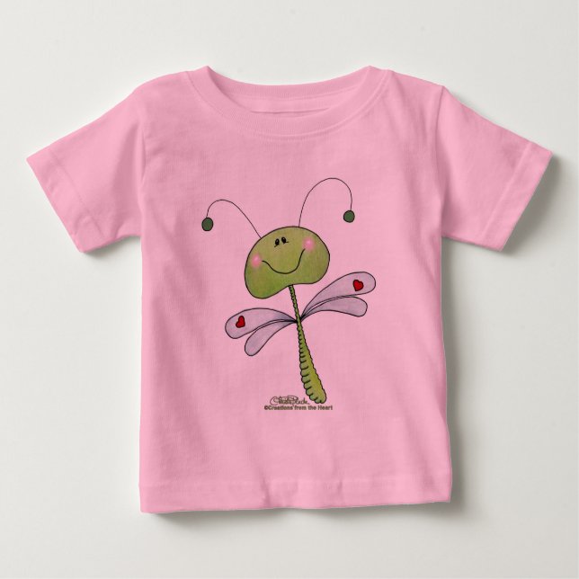 Camiseta De Bebé Dragonfly con el corazón (Anverso)