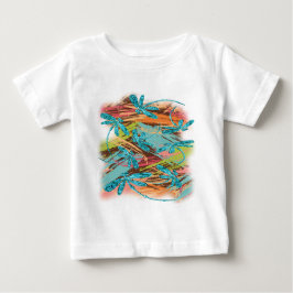 Camiseta De Bebé Dragonfly Turquoise Splash