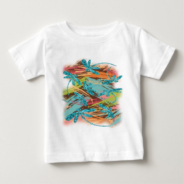 Camiseta De Bebé Dragonfly Turquoise Splash (Anverso)