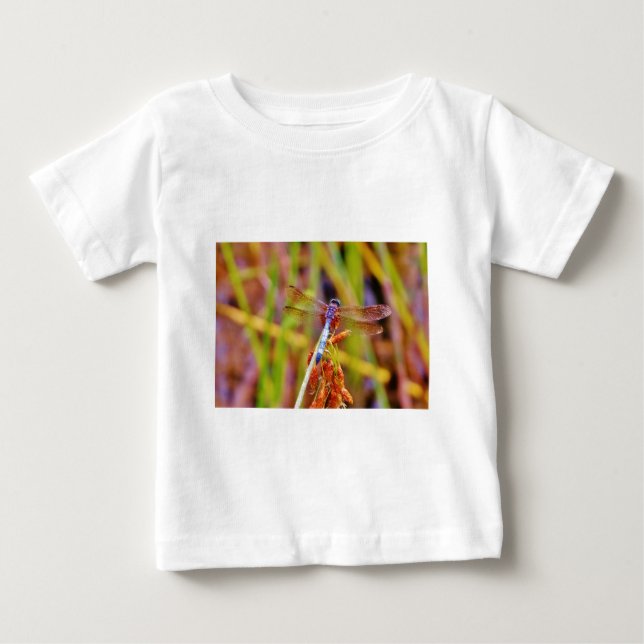 Camiseta De Bebé Dragonfly verde azulado (Anverso)