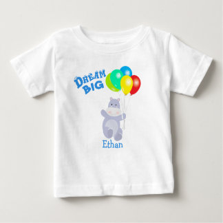 Camiseta De Bebé Dream Big Hippo Balloons Adventure