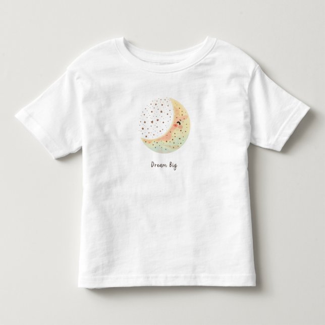 Camiseta De Bebé "Dream Big" Moon & Stars Toddler Tee t-shirt (Anverso)