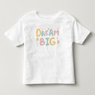 Camiseta De Bebé Dream Big Pastel Hearts