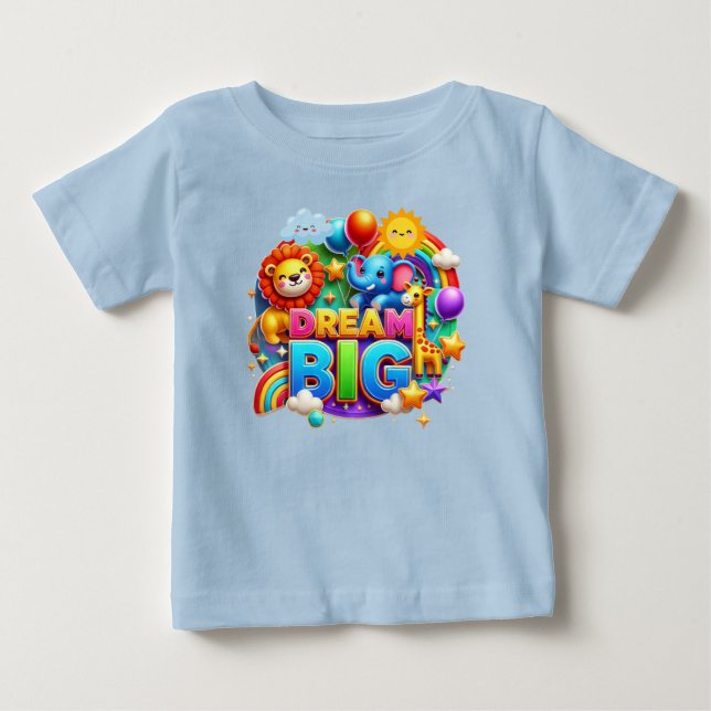 Camiseta De Bebé "Dream Big: Rainbow Joy Tee" (Anverso)
