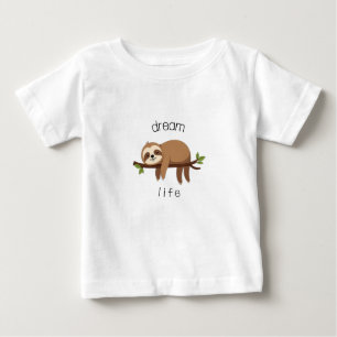 Camiseta De Bebé DREAM LIFE sloth Beach Summer Vacation Fashion