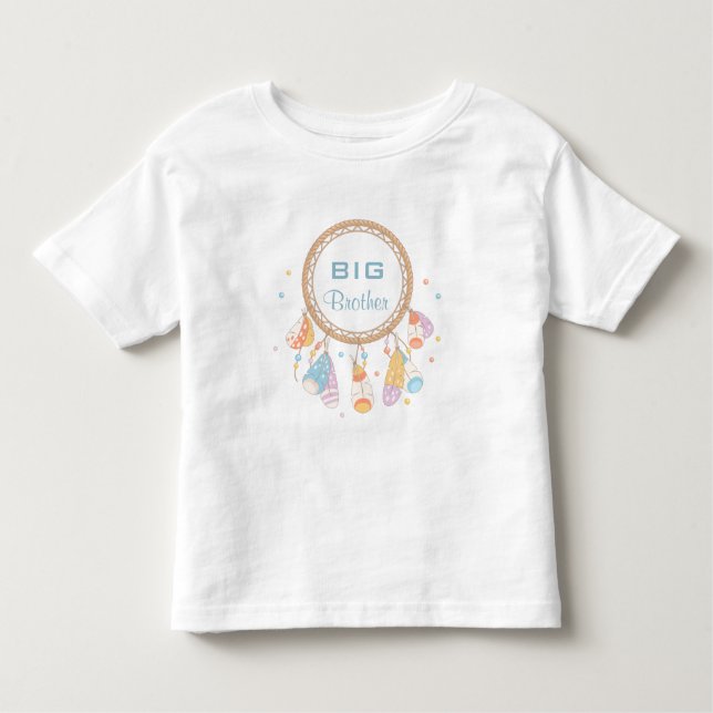 Camiseta De Bebé Dreamcatcher Tribal Boho Big Brother (Anverso)