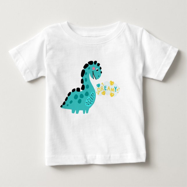Camiseta De Bebé Dreamy Dinosaur (Anverso)