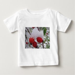 Camiseta De Bebé Drei Hagebutten mit Schnee